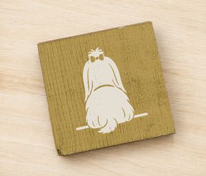 Dog Back View Coaster - Maltese／マルチーズ(BB-SCW-042)